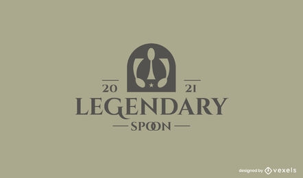 Legendary spoon logo template