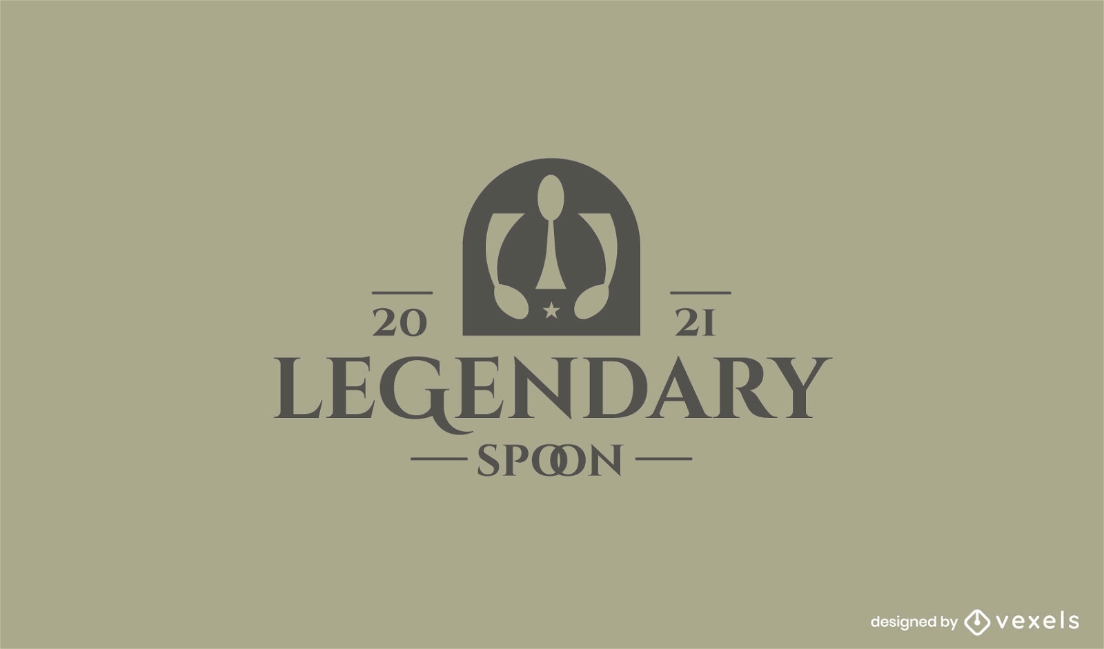 Legend?re L?ffel-Logo-Vorlage