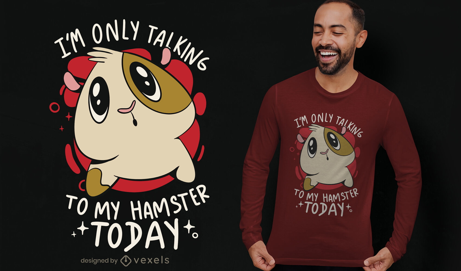 Solo hablando con mi diseño de camiseta de hámster