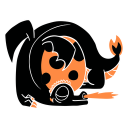 Dragón durmiendo llamas Diseño PNG