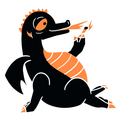 dragón fumando Diseño PNG