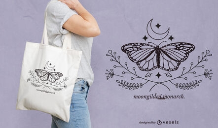 Diseño de bolso de mano Moon Butterfly