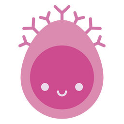 Lympho Warrior Cell Character Pink PNG Design