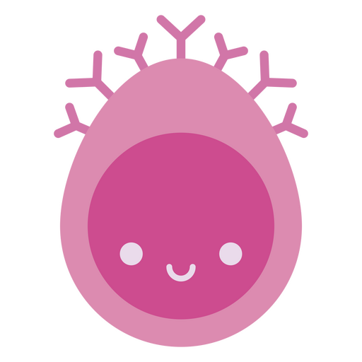 Lympho Warrior Cell Character Pink PNG Design