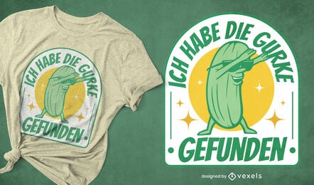 Cartoon cucumber dabbing t-shirt design