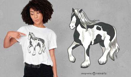 Cute spotted horse animal t-shirt design