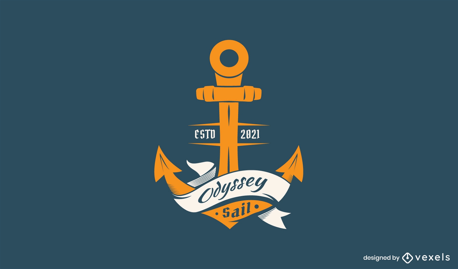 Anchor sail logo template