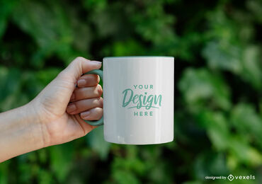 Bush mug mockup design