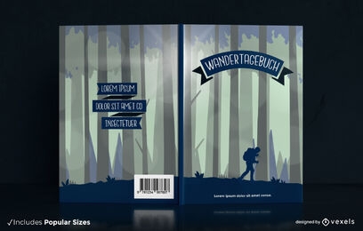 Hiking in the forest book cover design