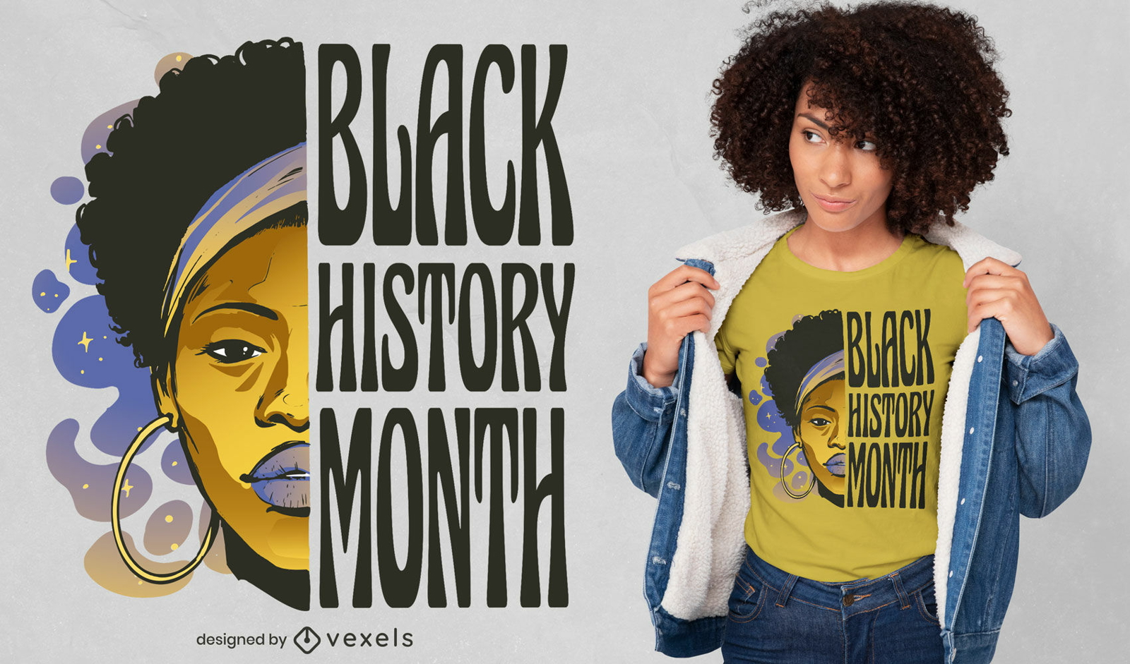 Nobrand Black History Month Women's Plus Size Multi Art Pullover