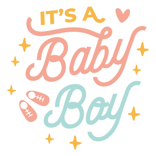 Baby lettering quote boy PNG Design