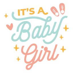Chica de cita de letras de bebé Diseño PNG