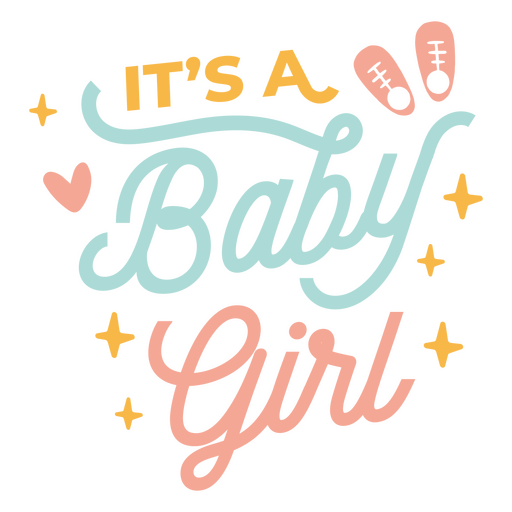 Baby lettering quote girl PNG Design