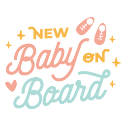 New baby lettering quote PNG Design