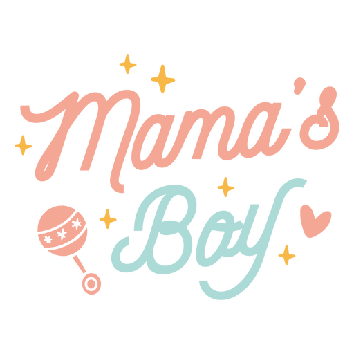 Mama's boy lettering quote