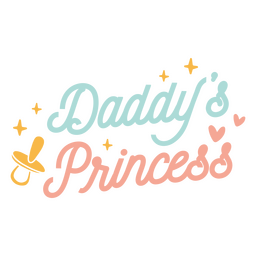 Daddy's princess lettering quote PNG Design