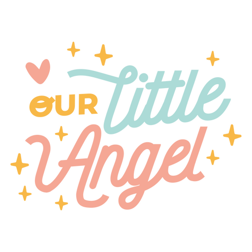 Anjo de citação de letras de bebê Desenho PNG