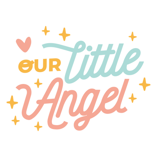 Baby lettering quote angel