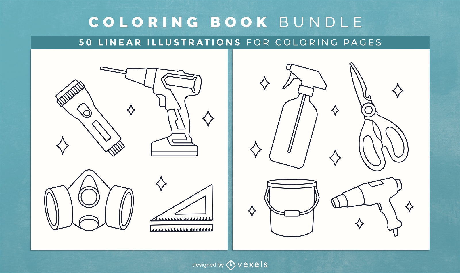 M?ltiplas ferramentas Coloring Book Design Pages