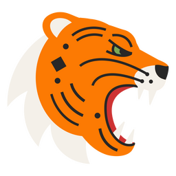 Tiger flat head  PNG Design Transparent PNG