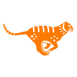 Tiger cut out running PNG Design