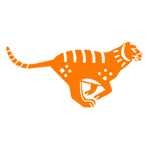 Tigre cortado correndo Desenho PNG