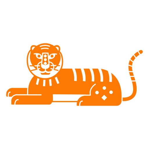 Tigre cortado descansando Desenho PNG