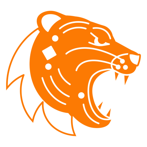 Cabeça cortada de tigre Desenho PNG