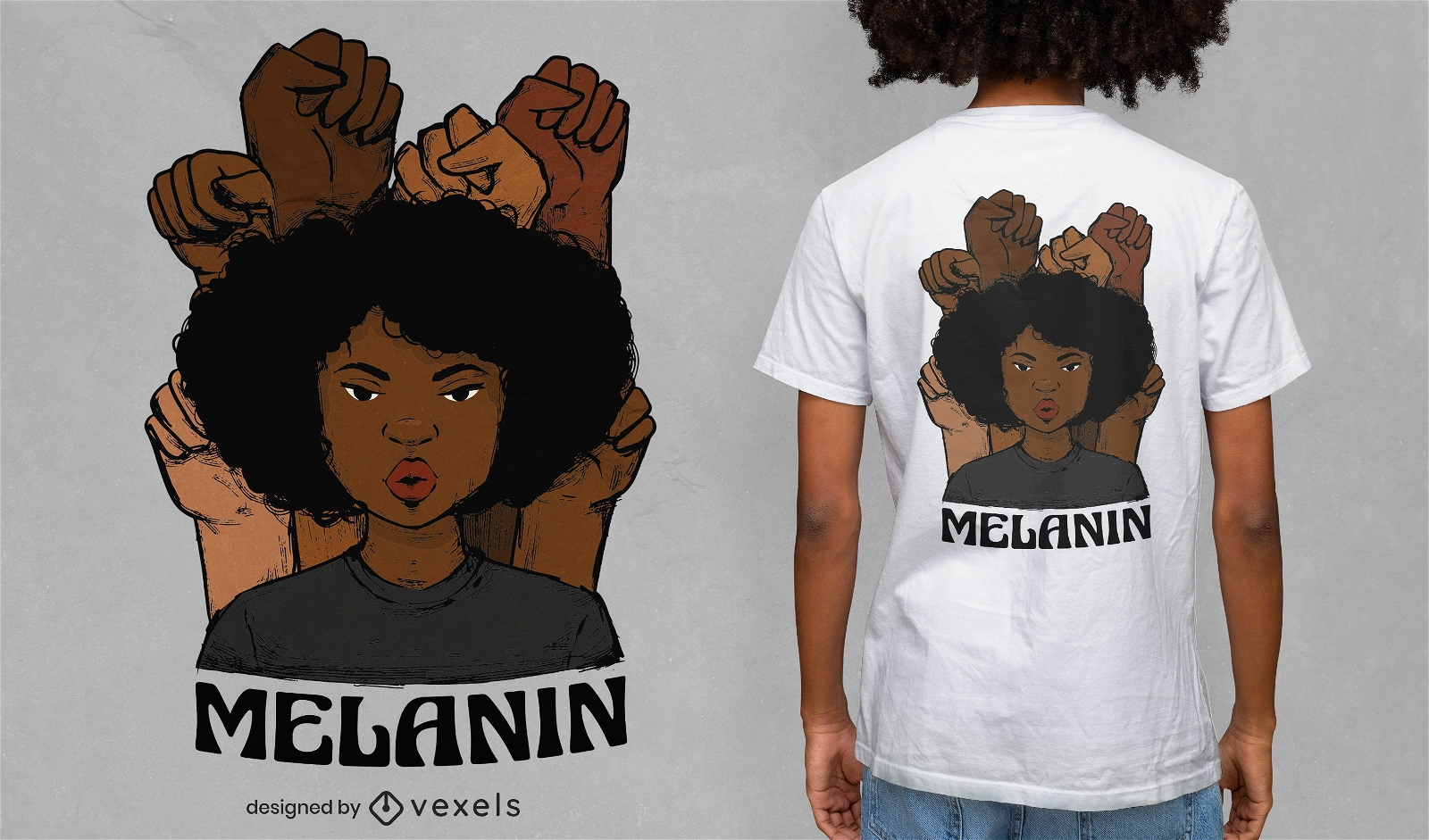 Diseño de camiseta de historia de mujer negra.