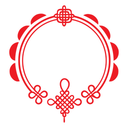 Rahmen aus chinesischen Knoten PNG-Design