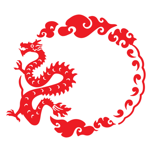 Chinesischer Drachenrahmen PNG-Design