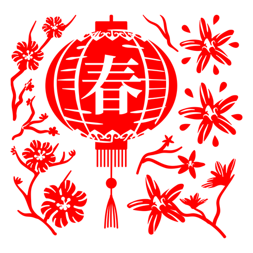 Lanterna Chinesa da Primavera Desenho PNG