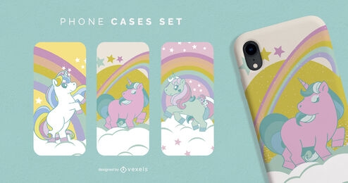 Unicorns phone case set