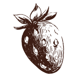 Erdbeerhand gezeichnete Frucht PNG-Design