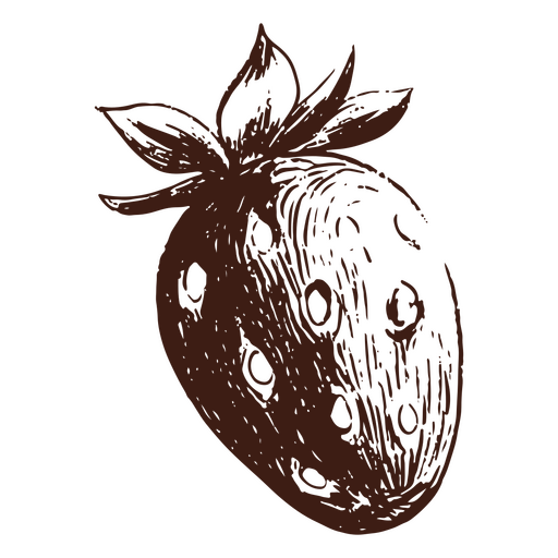 Fruta desenhada à mão de morango Desenho PNG