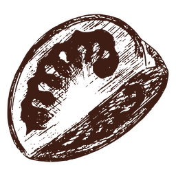 Meio tomate desenhado à mão Desenho PNG