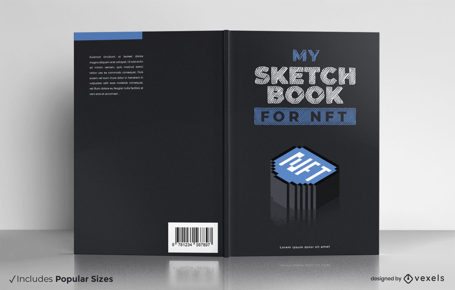 NFT technology sketch book cover design