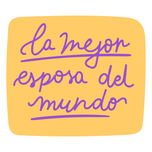 Mejor cita de letras de esposa en español Diseño PNG