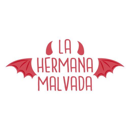 Cita en español de letras de mala hermana Diseño PNG