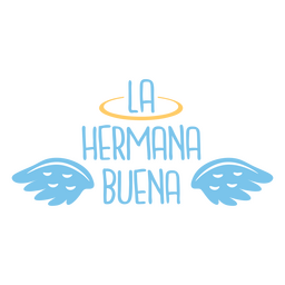 Buena hermana letras cita en español Diseño PNG