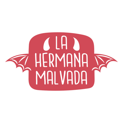 Mala hermana recorta cita en español Diseño PNG