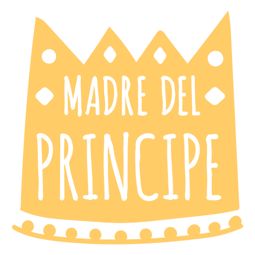 Cita en español recortada de la madre del príncipe Diseño PNG