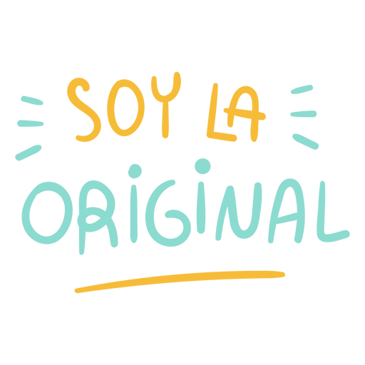 Doodle de cita original en español Diseño PNG