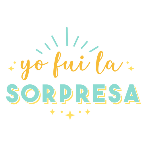 Frase sorpresa en español Diseño PNG