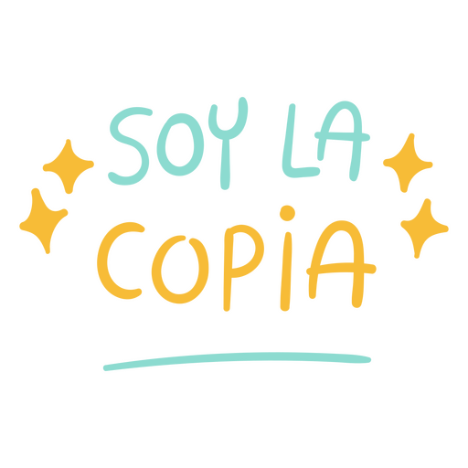 Copia spanish quote doodle PNG Design