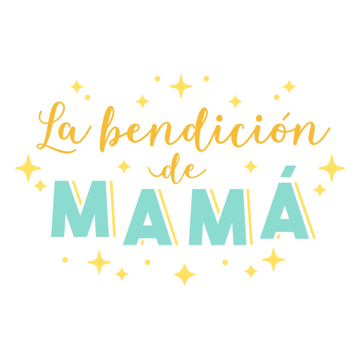 Citação em espanhol da bênção da mamãe Desenho PNG