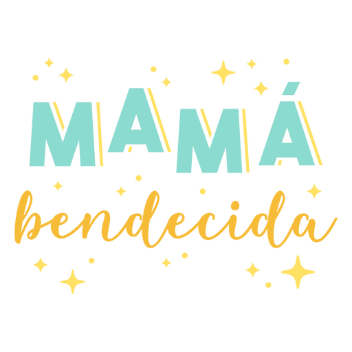 Bendita mamá cita en español Diseño PNG