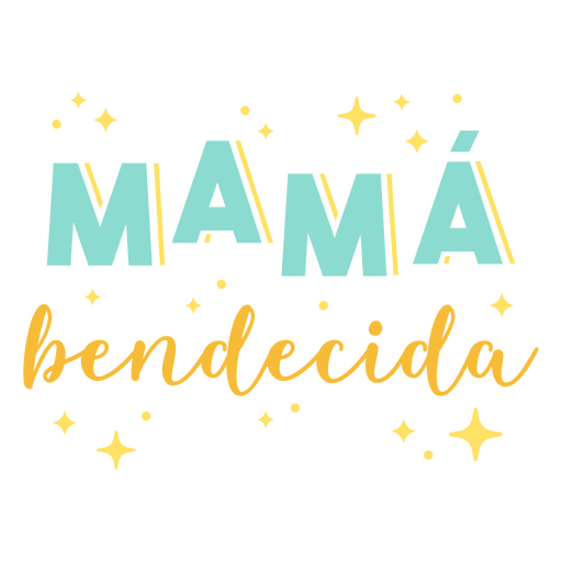 Citação espanhola de mãe abençoada Desenho PNG