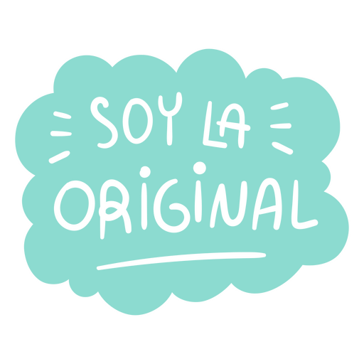 Cita azul original en español Diseño PNG