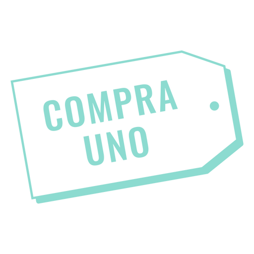Buy one tag in spanish PNG Design
